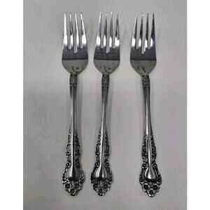 3 EKCO Eterna BEAUMONT Stainless Japan Forks Salad